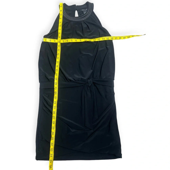WHBM black halter mini dress size S little black party dress - Picture 5 of 6